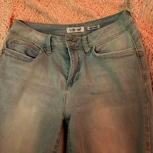 Light blue mid rise jeans